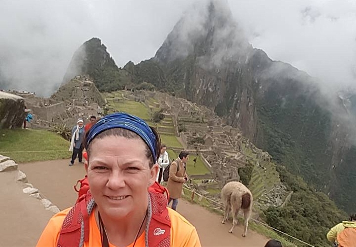 Sarah on Inca Trail in Peru