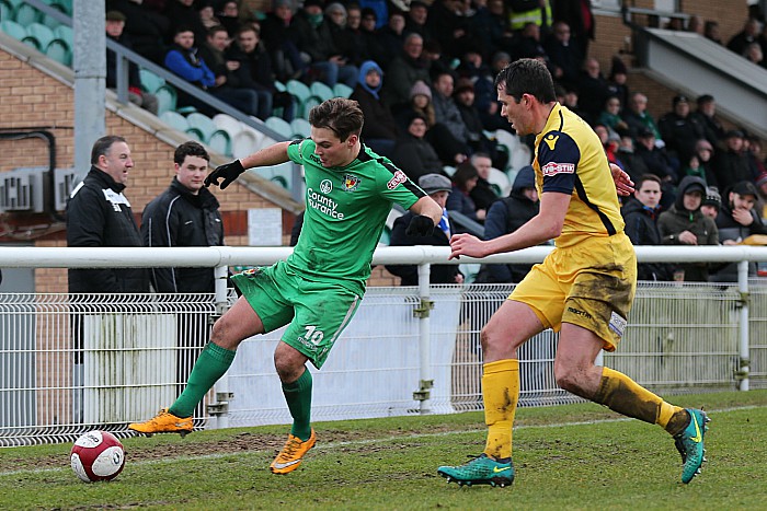 Sean Cooke controls the ball (1)