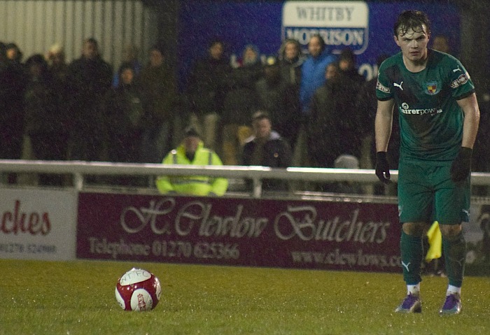 Sean Cooke prepares a free-kick