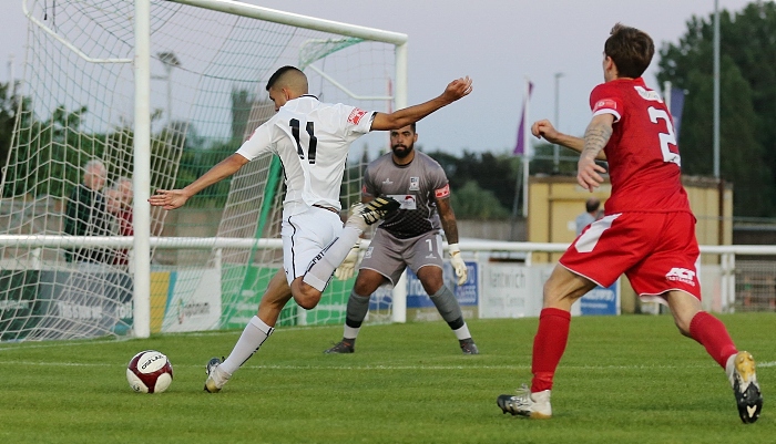 Second-half - Carlos “Thommy” Montefiori shoots at goal (1)