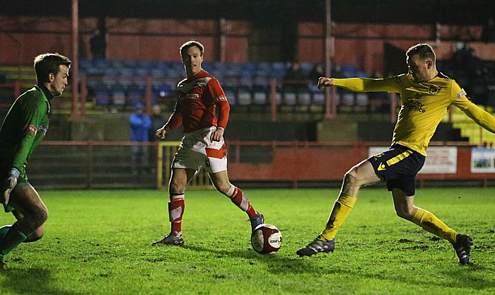 Second-half - David Forbes shoots at goal