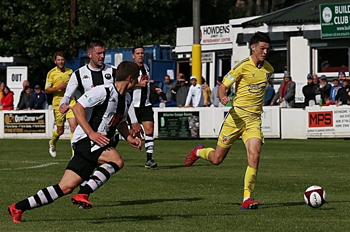 Second-half - Joe Malkin pushes forwards with the ball (1)