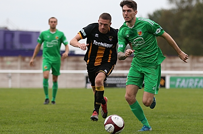 Second-half - Matty Devine moves the ball forwards (1)