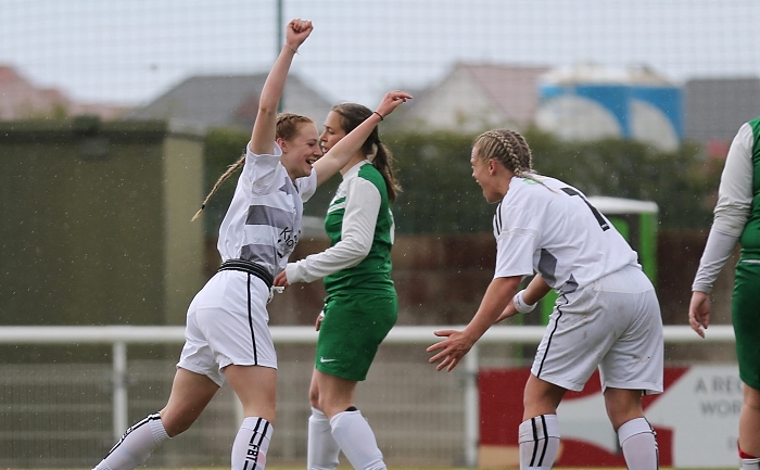 Second-half - Molly Tasker (left) celebrates her goal with Kirsty Fisher-Sherratt (1)