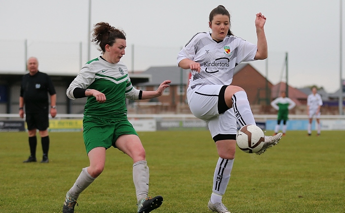 Second-half - Nantwich Town Ladies player controls the ball (1)