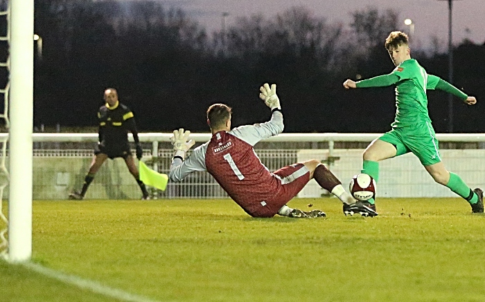 Second-half - fifth Nantwich goal - Oliver Pope scores his first senior goal (1)