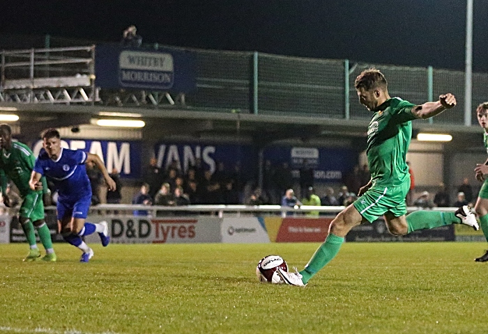 Second-half - first Nantwich goal - penalty - James Lawrie converts from the spot (1)