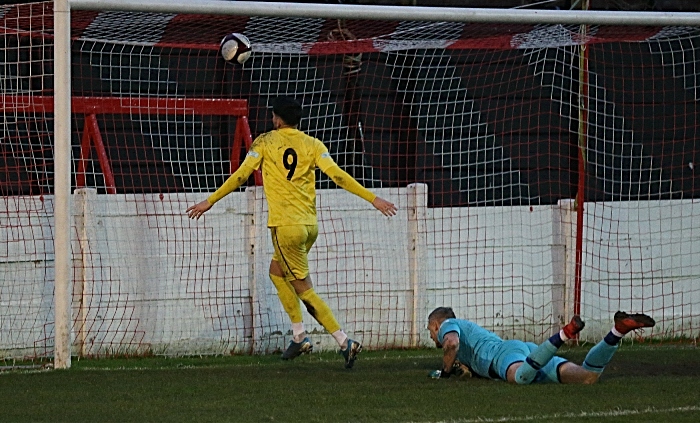 Second-half - second Nantwich goal - Callum Saunders heads in after a Troy Bourne cross (1)