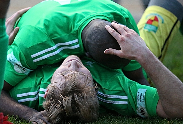 Second-half - third Nantwich Town winning goal - David Webb celebrates his goal (2) (1)