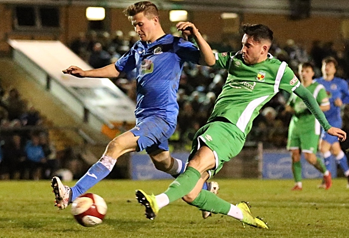 Second-half - third Nantwich goal - Callum Saunders scores on the run (1)