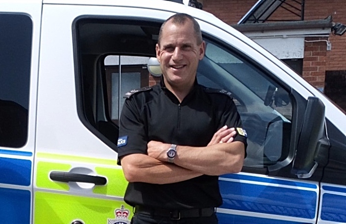 Sgt Ian Bennett - retiring at Nantwich Police Station - retires