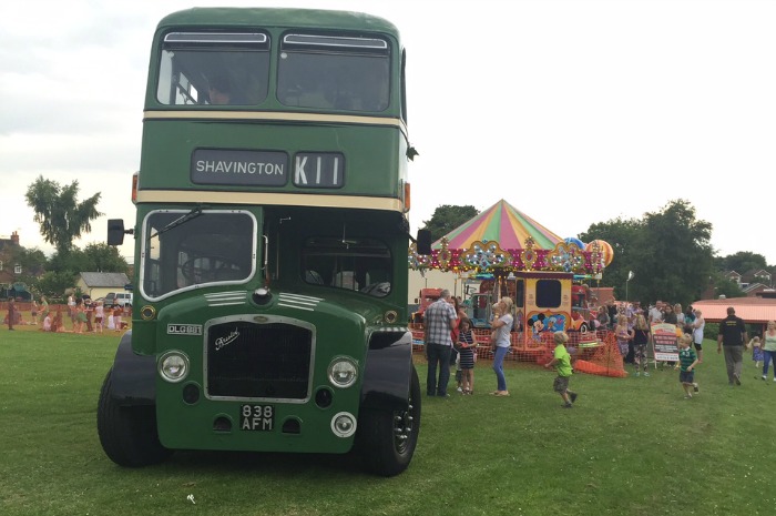 Shavington primary school fair green bus