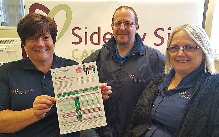 Side by Side Care staff with Health Shield plan