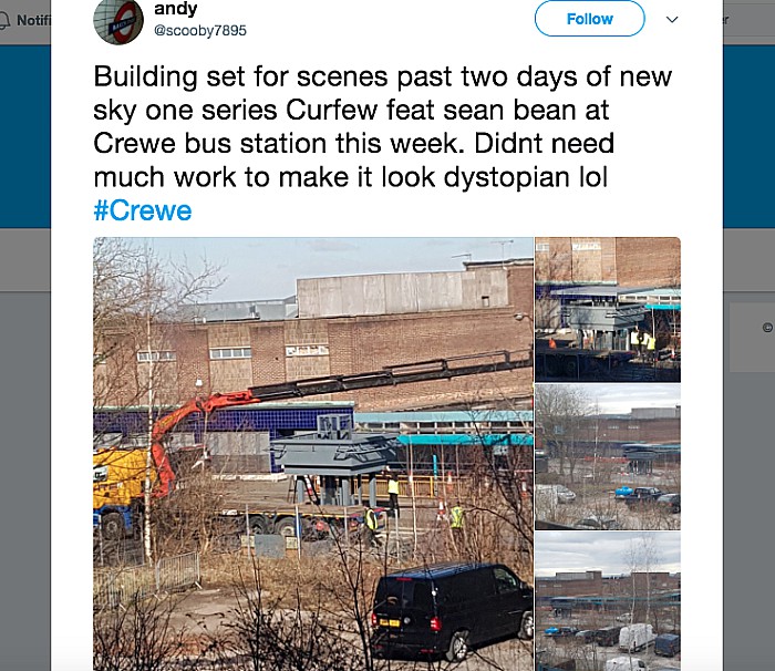 Sky TV filming in Crewe