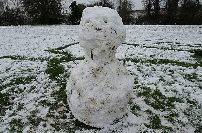 Snowman at the Joey the Swan recreation area