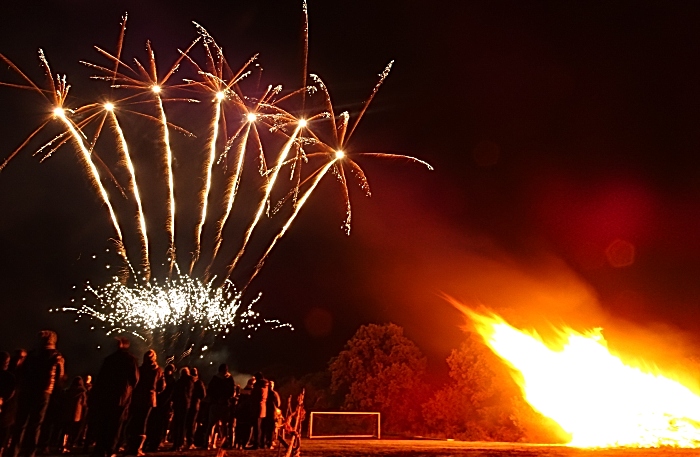 Spectators enjoy the fireworks display and bonfire (1)