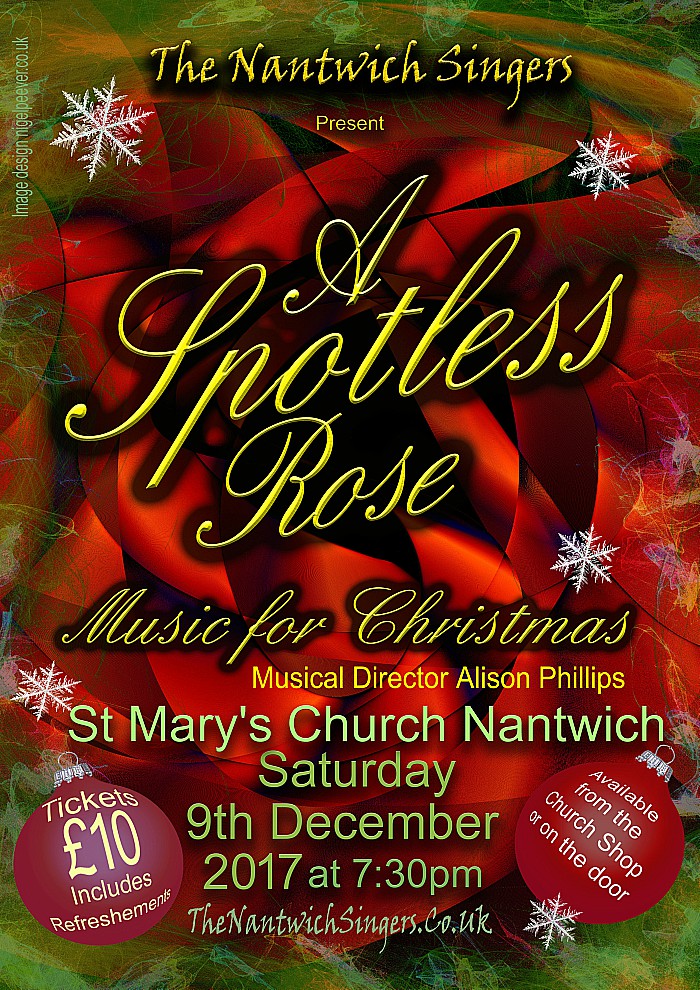 Spotless rose, nantwich Singers Christmas carols