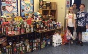 Nantwich youngsters collect essential items for Foodbank