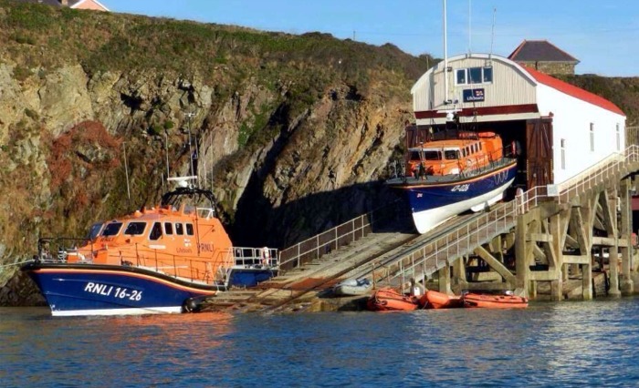 St Davids Lifeboat Station with new lifeboat