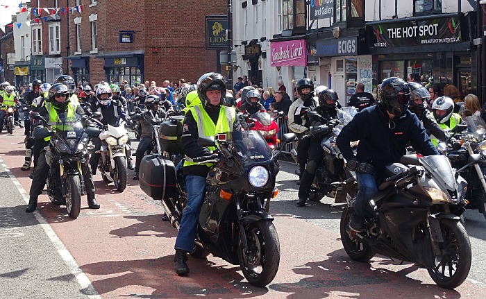 motorcycle club - St Lukes Cheshire Hospice Charity Ride – arrival on High Street (2)