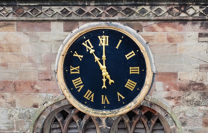 St Mary’s Acton clock face