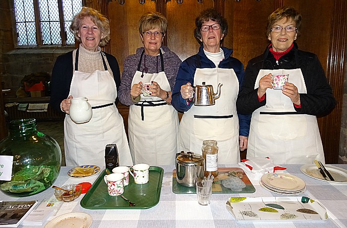 St Marys Acton tower - volunteers prepare to serve visitors