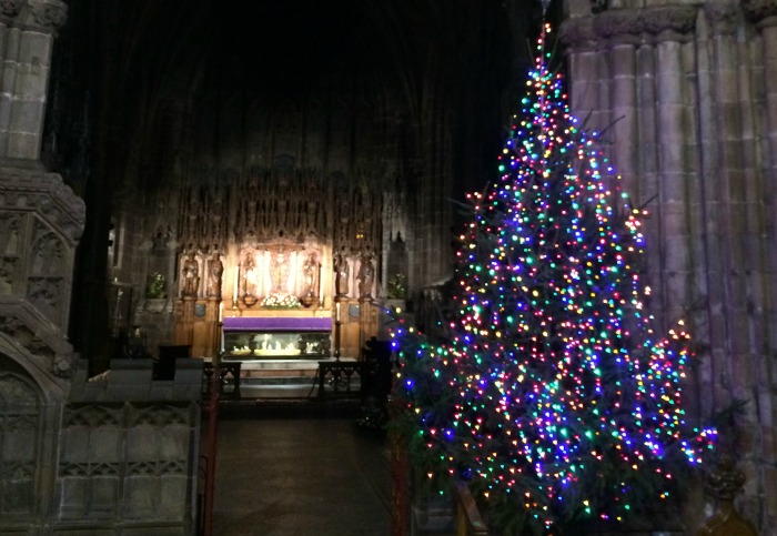 St Marys Church Nantwich - crib service - Christmas tree