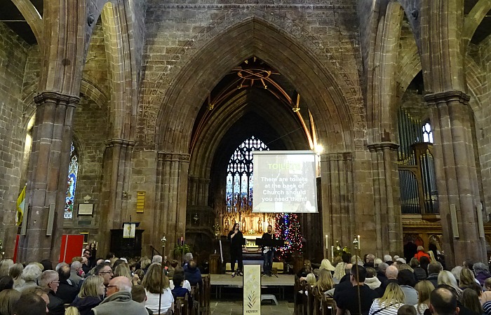 St Mary's Church Nantwich - interior - crib service