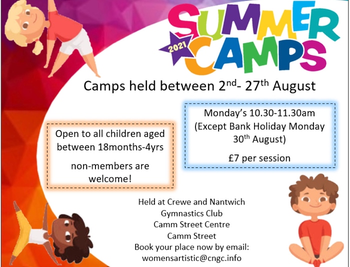 Summer camps - crewe and nantwich gymnastics club - Nantwich News