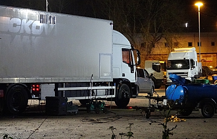 Support vehicles at Nantwich Town Football Club overflow carpark (2) (1)