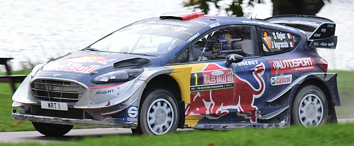 Sébastien Ogier who went on to claim his fifth consecutive FIA World Rally Championship title