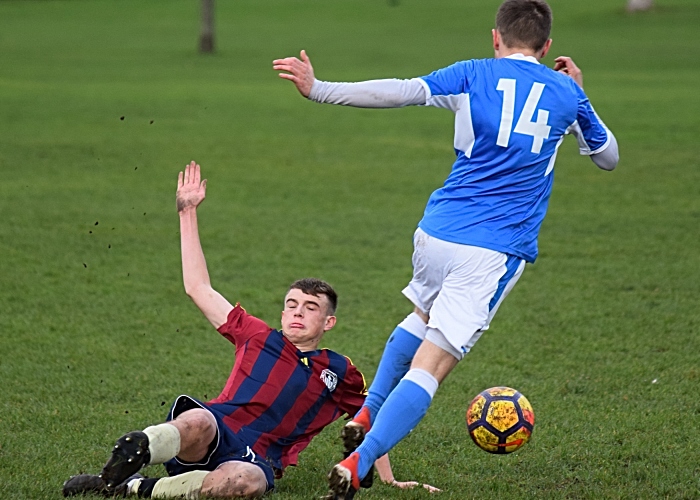 Talbot player looks to tackle the ball (1)