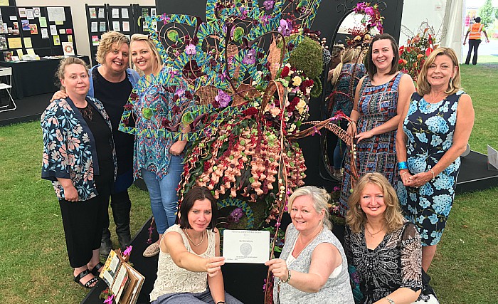 Student florists at Reaseheath - Team silver for Lola the showgirl