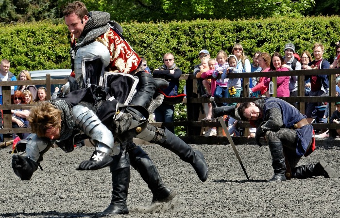 Family Festival - The Knights of Middle Englad battle it out on foot PIC ROY GADSDEN