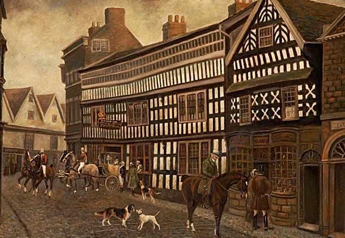 Jones, Herbert St John; The Old Crown Inn, Nantwich, Cheshire, c.1828; Nantwich Museum; http://www.artuk.org/artworks/the-old-crown-inn-nantwich-cheshire-c-1828-103390