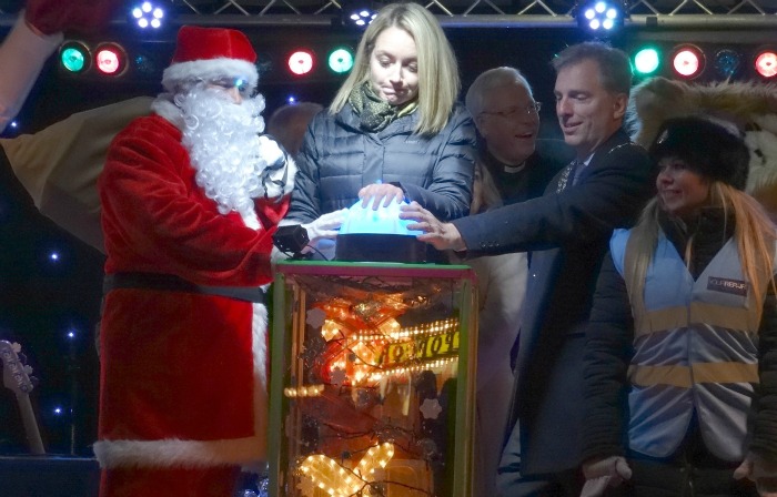 The switch-on – Father Christmas – Beccy Meehan – Andrew Martin