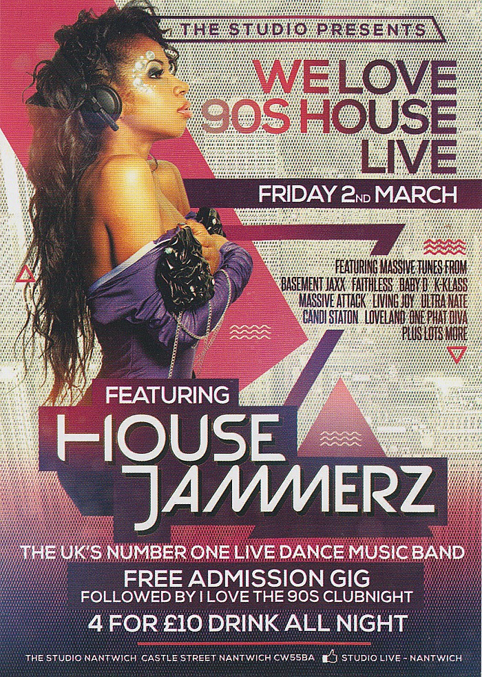 The Studio-Fri 2-3-18 We Love 90s House Live - poster