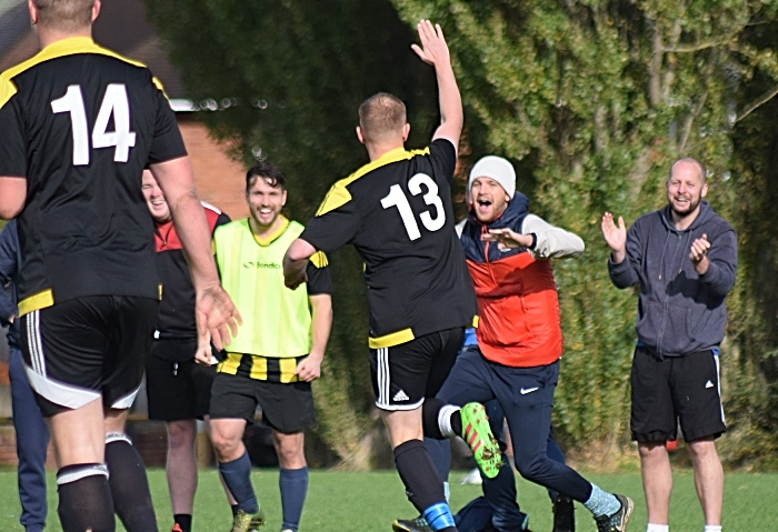 Third AFC Talbot goal - scorer celebrates (1)