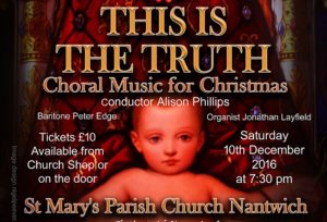 Nantwich Singers Christmas concert to be held in St Mary’s Church