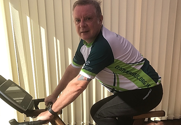 Tim Bowker - indoor cycle ride for NHS hospitals