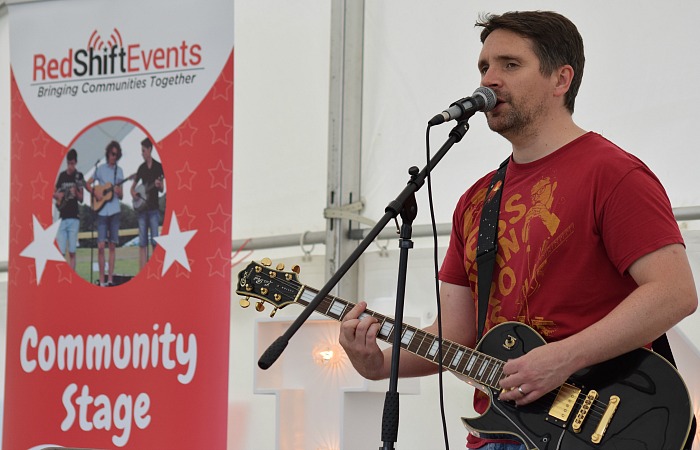 Tim Lee from Nantwich performs on the RedShift Events Community Stage