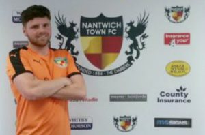 Nantwich Town sign striker Theo Stair and Tim Sanders