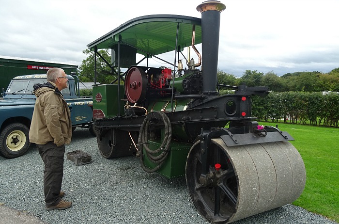 Visitor Mark Ray views The Robey steam roller