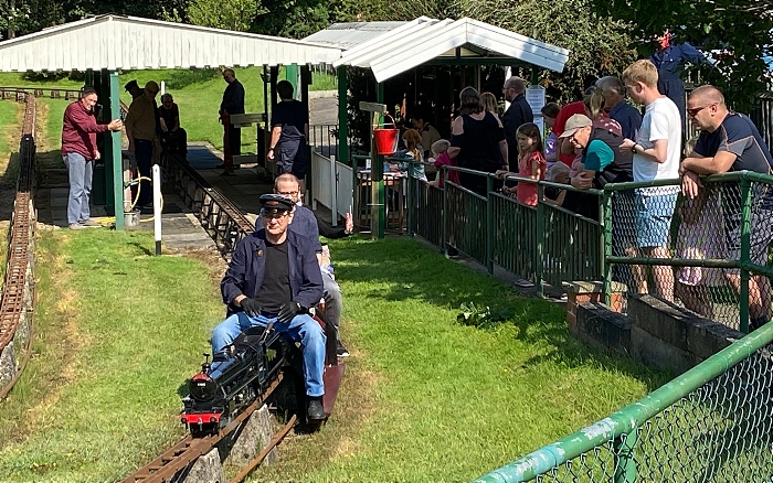 Visitors enjoy a train ride - model engineering society