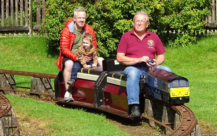 Visitors enjoy a train ride - south cheshire model engineering society