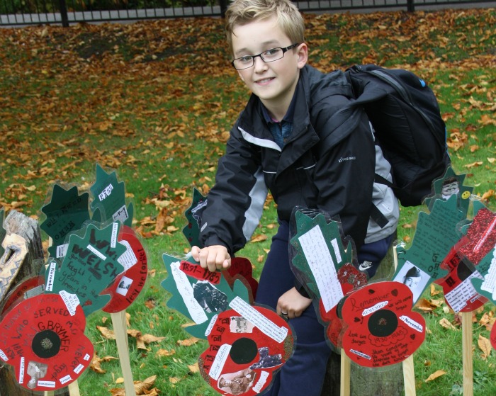 William Clough with his work to remember Sergeant Major Alfred George Latham, who was a soldier in WW1