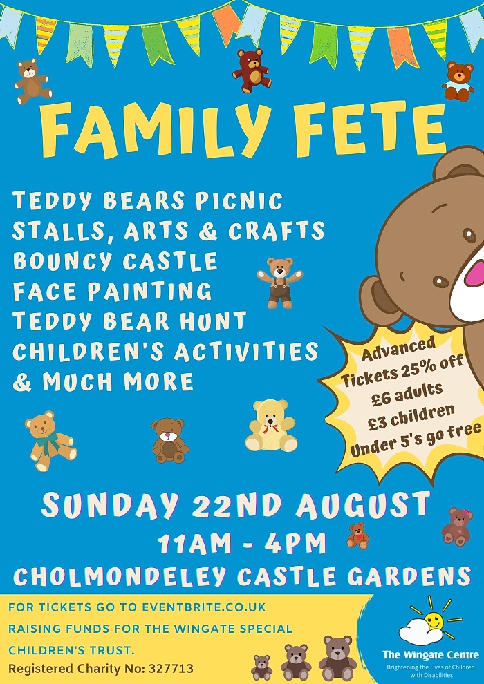 teddy bears - Wingate Centre Fete Poster