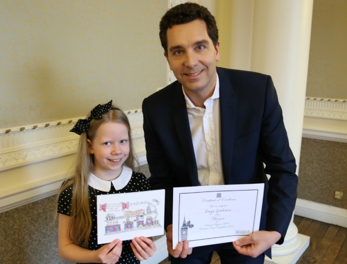 Winner Freya Goodwin with Edward Timpson