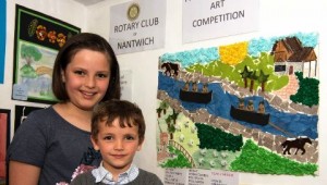 Nantwich school winners of 2014 Rotary Art competition unveiled