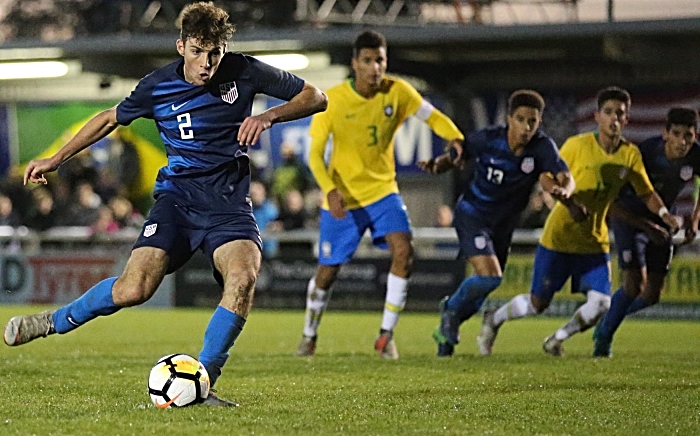 USA Winning goal - Joe Scally scores from the penalty mark (1)